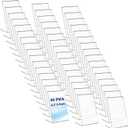 YUXIANLB 48PCS 3.5 x 2.5 Inch Acrylic Photo Frame, Clear Small Sign Holder L Shape Mini Card Display Stands for Office Wedding Restaurant Menu, Business Card Holder Food Labels Table Top Sign