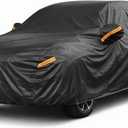 Large Car Covers for SUV, Outdoor SUV Cover Universal Fit for Audi Q7, BMW X5, Benz GLE, Acura MDX, Mazda CX-9, VW Atlas, Jeep Grand Cherokee, Infiniti QX60, Length 201 Inches