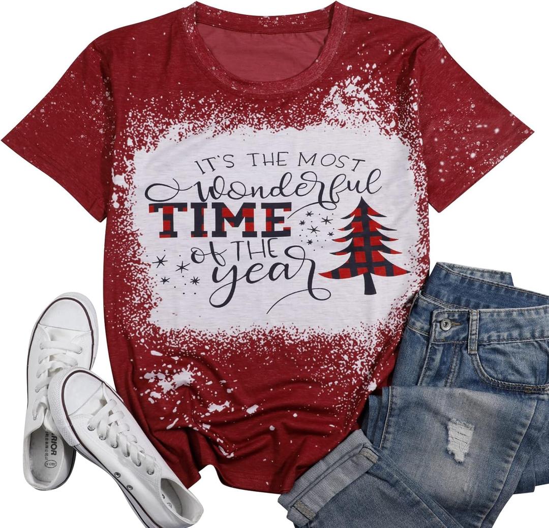 Women It's Fine I'm Fine Everything is Fine Tshirt Christmas Gnome Shirts Merry Christmas Holiday Tee Tops