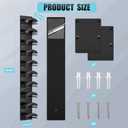 Hat Organizer Hold up to 20 Hats, 2 Pack Hat Rack for Wall with Strong Adhesive, Hat Organizer for Baseball Caps Display for Door Closet, Hat Hanger Holder Multilayer Two Mounting Option(Black)