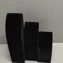 3Pcs/Set Necklace Holder Organizer Velvet Jewelry Display Stand For Selling Pandent Chain Necklace Rack for Show (Black Velvet)