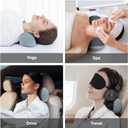 urnexttour Neck Cervical Pillow Cervical Traction Device Lumbar Support Memory Foam Roll Pillow Muscle Relief Shoulder Pain Relaxer Dark Grey
