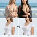 Rosefly Strapless Bras for Women, Sticky Push up, Backless Bra, Invisible Seamless No Show Reusable Stick on for Dress (Beige) C