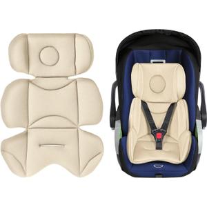Infant Car Seat Insert Breathable Head Support for Newborn to Toddler 0-3 Years, Soft Non-Sticky Baby Car Seat Cushion, Universal Carseat Insert Support for Stroller, Swing & Carrier