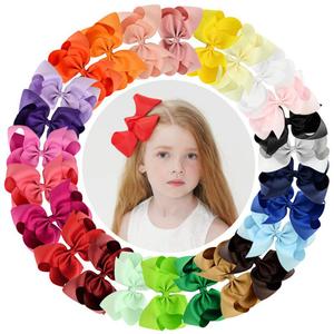 25PCS Big 6 Inch Hair Bows for Girls Grosgrain Ribbon Toddler Hair Accessories with Alligator Clips for Toddlers Baby Girls Kids Teens