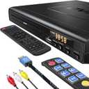 DVD Players for TV with HDMI, DVD Players that Play All Regions, Simple DVD Player for Elderly, CD Player for Home Stereo System, Included HDMI and RCA Cable, with Big Buttons Remote Control
