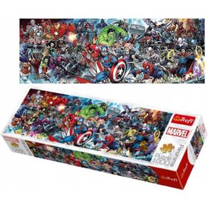 Trefl Marvel Avengers Panorama 1000 Piece Jigsaw Puzzles for Adults & Children Aged 12+ Marvel Universe Wide Panoramic Puzzle