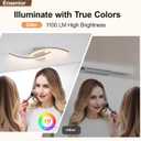 23.62 inch Modern Bathroom Vanity Light Brushed Nickel Lights Fixtures Dimmable 5CCT Led Bathroom Light Fixture Over Mirror Modern Wall lamp for Cabinet Hallway