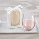 Stemless Wine Glass 15 oz. (Set of 12)| Kitchen Drinking Glass or DIY Party Favor