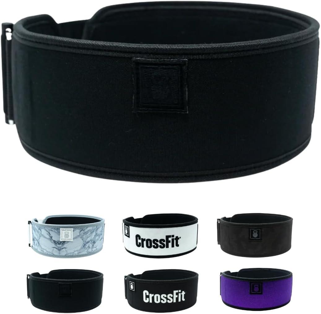 2POOD 4" Weightlifting Belt | CrossFit Weightlifting Belt | 4-inch Wide and Built for Support, Flexibility, and The Ability to Cross Train Easily (Black)