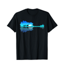 Guitar Lake Shadow Love Guitar Musician T-Shirt L