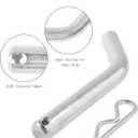 Hitch Pin,Car Accessories Trailer Hitch Pin,5/8 Inch Trailer Hitch Pins and Clip with Grooved Head,Used for Secure Mounting of Hitches and Axles,Fit for 2inch or 2-1/2-Inch Receiver