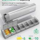 PULIV Metal Weekly Pill Organizer with Sturdy & Sleek Aluminum Alloy Case, Pill Case with Triple Protection Against Spilling, Compact Travel Pill Box 7 Day for Vitamins, Fish Oil, Supplements, Silver