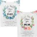 Buryeah Parent Gifts Dad and Mom Blanket for Parents Soft Flannel Throw Blankets for Mom Dad 50" x 60" Blanket for Presents Mother's Day Idea