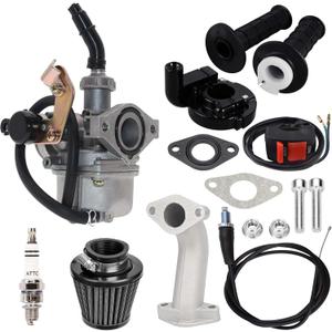 PZ19 Carburetor Kit for for 50cc 70cc 80cc 90cc 110cc 125cc ATV Dirt Pit Bike, Durable, Ideal for TaoTao Honda CRF, Chinese Quad 4 Stroke, ATV Go Kart Pit Dirt Bike (bracket)