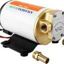 Amarine Made 12v Scavenge Impellor Pump- for Diesel Fuel Scavenge Oil Transfer - White Shell