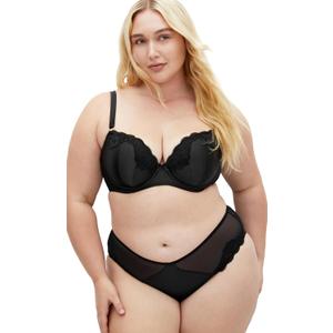 City Chic Women's Bra-Romy Uplift ((38) DD, Black)