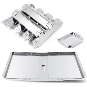 Replacement Parts for Nexgrill 720-0896B 720-0898 720-0896E Deluxe 6 Burner Gas Grill Models, Drip Pan Grease Tray & Flame Tamers for Nexgrill 6 Burner 720-0896B Grill