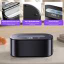 Ultrasonic Jewelry Cleaner, 48KHz Professional Ultrasonic Cleaner for Eyeglasses, Rings, Retainers, Dentures, 30W Jewelry Cleaner Ultrasonic Machine with Dual Cleaning Modes, Digital Timer
