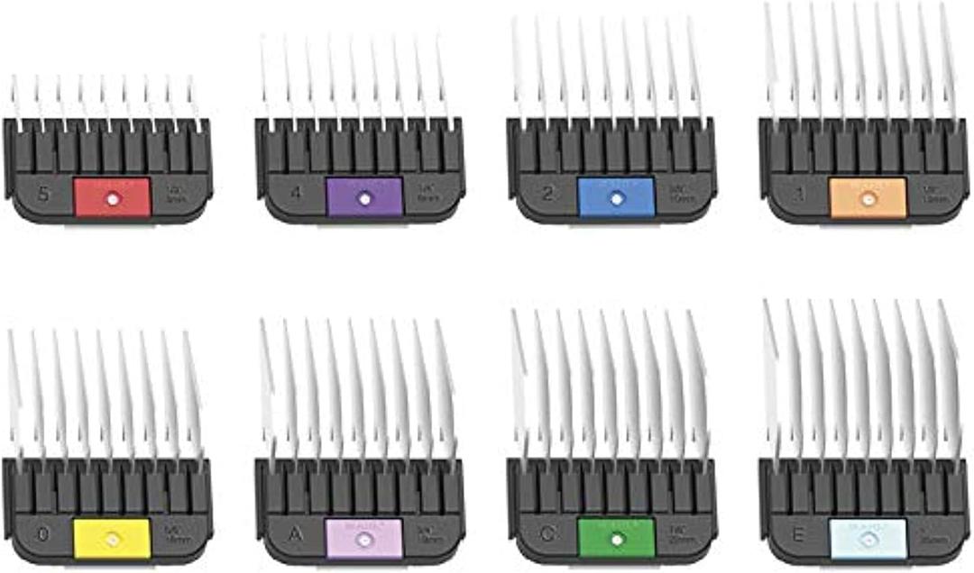 Wahl Pro Animal Stainless Steel Attachment Combs - 8 Cutting Lengths - Color-Coded Dog & Cat Clipper Guides - Animal Grooming Essentials - Snag-Free Cutting - Multicolor 2