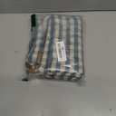 Pack Of 2 Creative Co-Op Woven Recycled Cotton Blend Lumbar, Teal and White Pillow Covers, 24" L x 16" W x 0" H, Multicolor