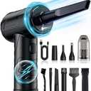 Powerful Compressed Air Duster for Deep Cleaning-Replace Compressed Air Can-No Canned Air Duster-Keyboard Cleaner-PC Cleaning-Rechargeable-3-Speeds-95000RPM Cordless Air Blower-Car Duster 8000mAh