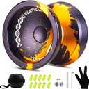 WATIEOBOO yoyo Professional Responsive Yo yo Bearing for Kids 8-12 Beginner Unresponsive yo yo Bearing for Fingerspin Yoyos Tricks with Yoyo Accessories-Black Gold