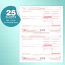 W2 Forms 2025 with Envelopes, 6 Part Kit, 50 Employee of Laser W2 Tax Forms 2025, 50 Self Seal Envelopes, W-2 Forms for 2025 Compatible with Accounting, Includes 3 W3 Forms