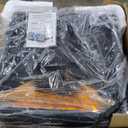 43. 39" Fireplace TV Stand with Mantel - Electric Fireplace Heater, Wooden Entertainment Center, Adjustable LED Flame, Freestanding (750W/1500W),Pearl White