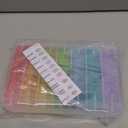 Ezy Dose Weekly (7-Day) Pill Organizer, Vitamin and Medicine Box, Large Pop-Out Compartments, 3 Times a Day, Rainbow Colors