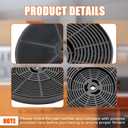 2PCS Carbon Charcoal Filters Fit for Winflo 30 In. Convertible Under Cabinet Ductless Stainless Steel Glass Island Range Hood Replace for WRHF004S2