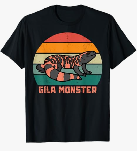 Gila Monster Vintage Sunset, Gila Monster TShirt, S