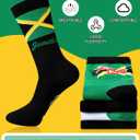 4 Pairs Jamaican Socks for Men Women Funny Dress Jamaican Flag Crew Socks Novelty Jamaica Souvenirs Gifts Party Favors Holiday Birthday Gifts