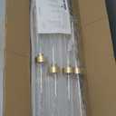 5 Arm Candelabra with Acrylic Lampshade Set of 4 Gold Candelabra for Wedding Table Birthday Party Home Decoration 39.4'' Candle Holder Fit LED Taper Candles