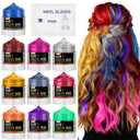 10Pcs Temporary Hair Color Wax for Christmas Party, Daily Party Cosplay Stocking Stuffers DIY Washable Hair Chalk Natural Instant Hair Color for Women Temporary Hair Dye for Kids Teens Women Men 40g