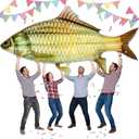 Extra Large Inflatable Fish Pool Float 80 Inch Blow up Realistic Inflatable Fish Fishing Theme Birthday Party Decorations for Summer Pool Birthday Parties Party Favors Supplies Decor Gift, 76.77 x 18.9"