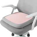 SheRest Office Chair Cushion with Straps, Memory Foam Seat Cushion with Removable Cover, Suitable for Office Chairs, Car Seats, and Airplane Seats, Pink, Large