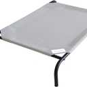 Coolaroo Original Elevated Dog Bed - Breathable Off-The-Ground Pet Bed with Cooling Fabric, Joint Relief & Moisture-Resistant Fabric, 100% Recyclable, Easy Clean, Grey, Large