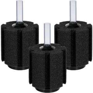 AQUANEAT Aquarium Bio Sponge Filter Breeding Fry Betta Shrimp Nano Fish Tank, 3pcs (Large up to 60Gal)