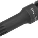 uxcell 1/2" Drive x M18 (18mm) Impact Triple Square Spline Bit Socket, Metric 3" Length, CR-MO Steel Use with Impact Drivers or Hand Ratchets