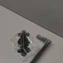 Swing Arm Curtain Rod, Black, 47'' Long, 1.1'' Diameter Pole, Rotate about 180 degrees, Detachable Ball Finial, 1 Piece