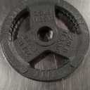 Yes4All Tri-Grip Handles Olympic Weight Plates/ Cast Iron Weight Plates, Suitable for Barbell Exercises, Strength, Flexibility Training - 25LB (Pair)