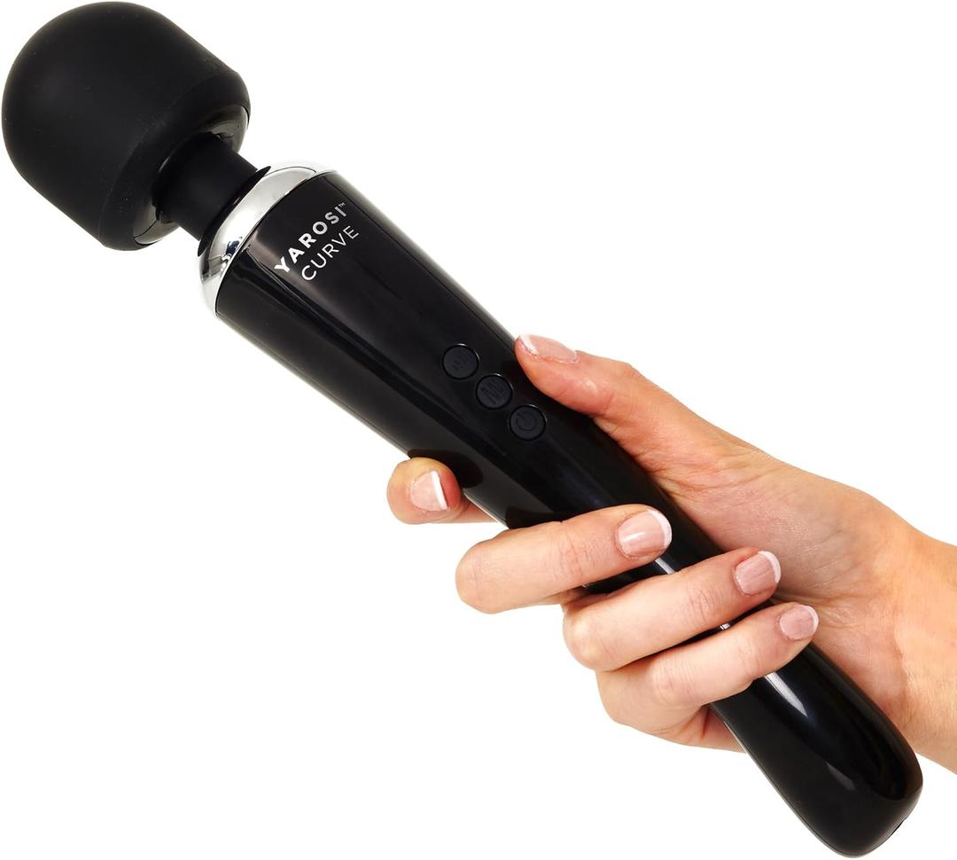 Yarosi Curve Therapeutic Device - 8 Powerful Speeds and 20 Patterns - for Muscle Aches and Sports Recovery - Rechargeable - Travel Friendly - Black