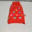 KYEESE Valentines Dog Sweater, Soft Turtleneck Dog Sweater, Comfy Dogs Coat with Leash Hole, Warm Pet Clothes with Heart Sequined Printing, Stretchy Pullover Pet Sweaters for  Dogs, L (Hearts (Red))