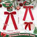 36 Pieces Valentine's Day Velvet Bow Valentine Ribbon Wreath Bow Bulk Romantic Crafts Gift Pretied Set for Garland Home Decor Wedding Outdoor Indoor Decor(Dark Green, Wine Red, Brown,1'' Wide)