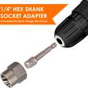 THINKWORK Bolt Extractor Kit, 13+1 Pieces Nut Extractor Socket Set, 3/8" Drive Rounded Bolt Remover, Lug Nut Removal Tool for Damaged, Rusted, Rounded-Off, Stripped Fasteners
