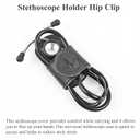 Stethoscope Holder Hip Clip.Night Shift Nurse Essentials Organizer,3M Littmann Stethoscope Belt Clip for Scrubs, Nursing Tools Holster Case,Teaching Stethoscope Holder &Accessories(1-Black)