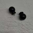 ZZLZX Round Curtain Rod Finial 2PCS Black Plastic Drapery Pole Ball Ends Drapery Rod Finials (Screw Dia. 5mm/0.2in, Ball Dia. 35mm/1.4in, for 16mm/0.6in Rod)