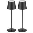 BGFHome Cordless Table Lamp LED Desk lamp,5000mAh Rechargeable Touch Night Light Wireless Minimalist Design for/Restaurant/Bedroom/Bars/Outdoor Party/Camping/Coffee Shop(2 Pack Black)