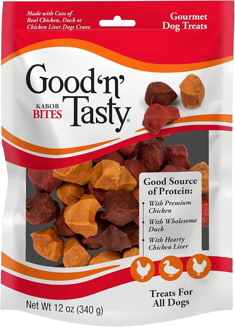 Good N Tasty Kabob Bites, Gourmet Treats for All Dogs, Made with Real Chicken (12 Ounce (Pack of 1))